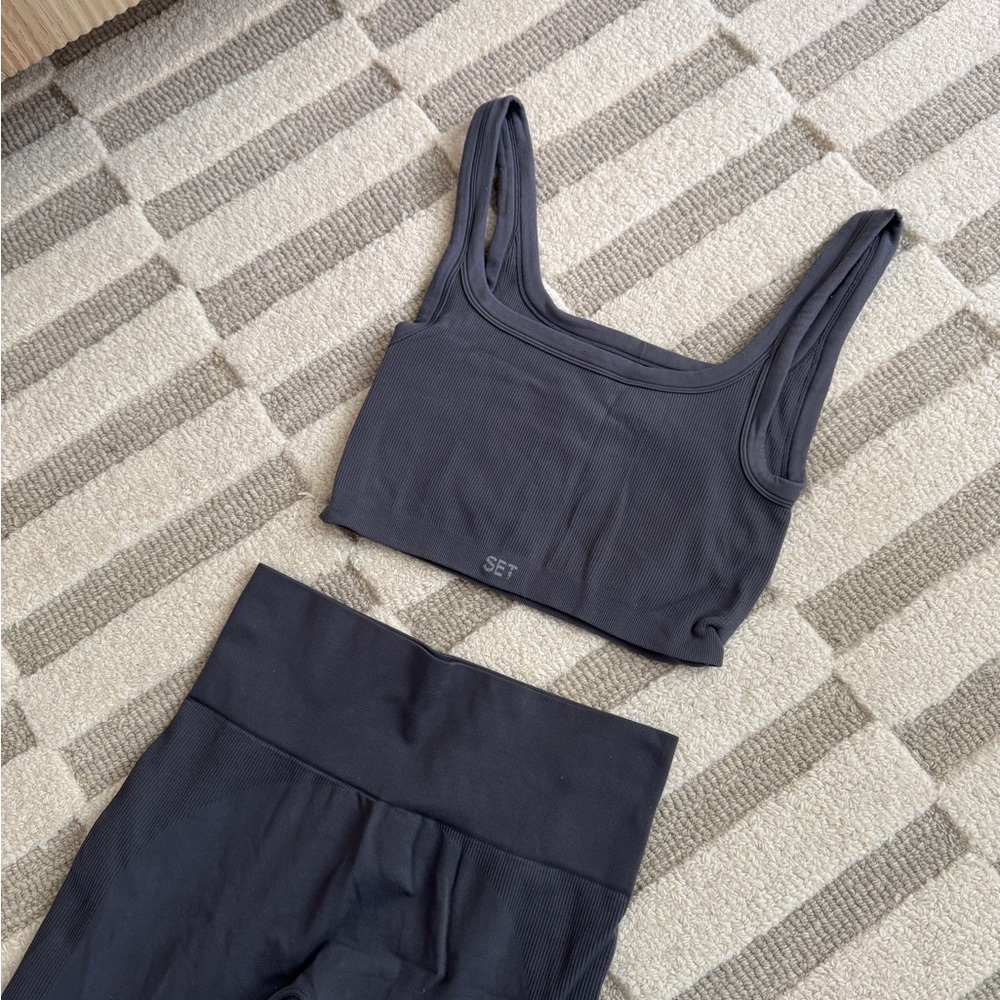 SET Active Charcoal Sports Bra and Legging FULL SET